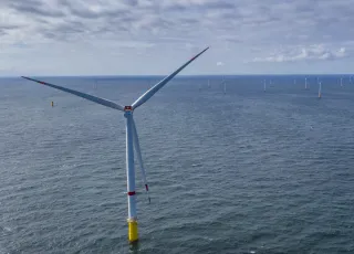 Offshore wind turbine - wind farm Seamade Elicio - North Sea.